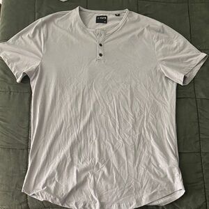 Cuts Clothing Gray Short Sleeve Henley